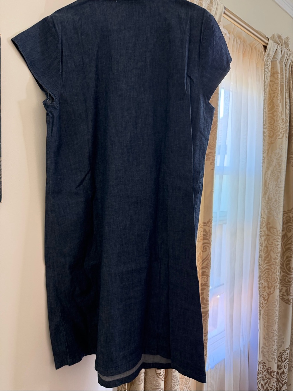 Anne Klein Navy Short-Sleeve Zip Shirt Dress - Picture 2 of 3